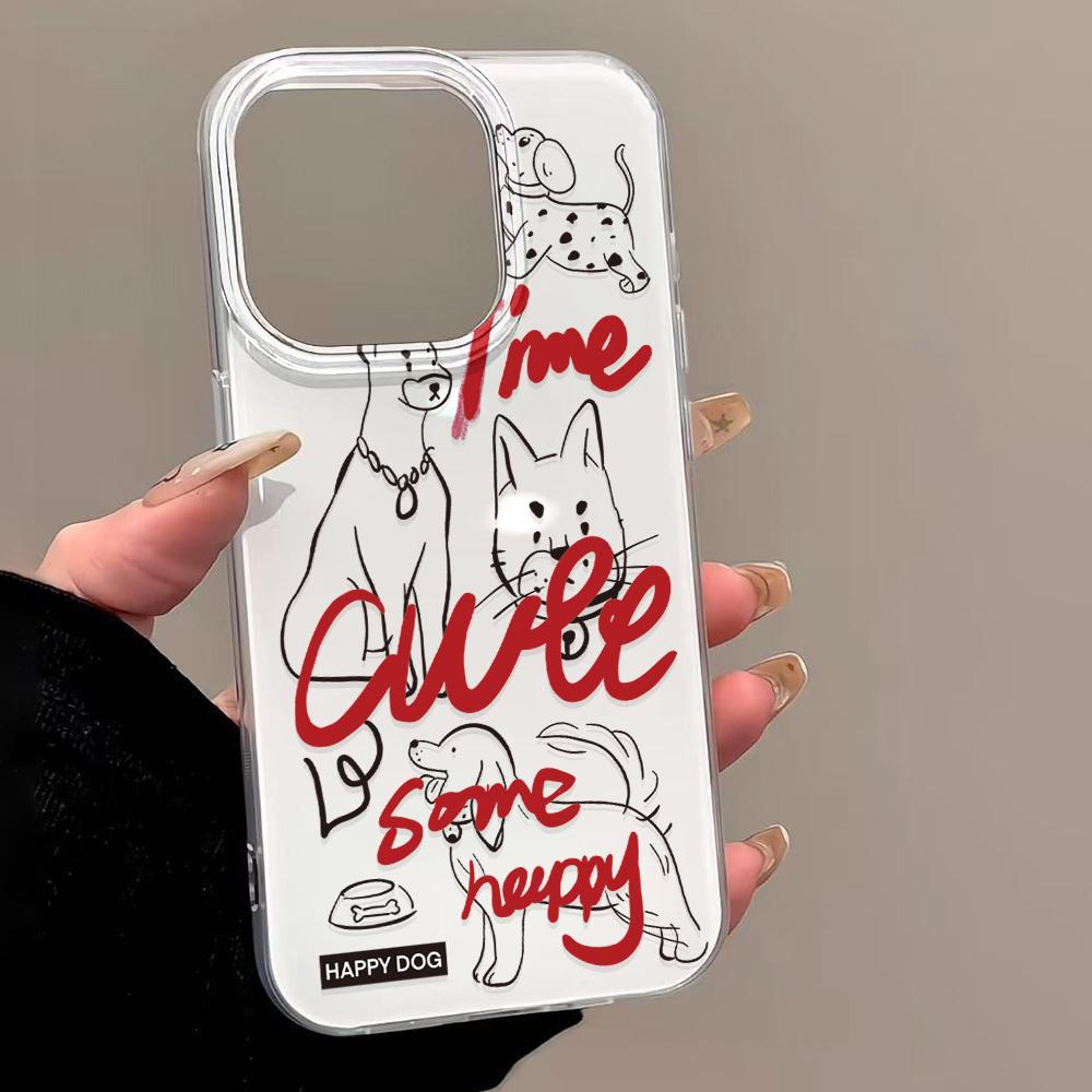 Painted Phone Case for iPhone 12 13 15 16 iPhone 16 12 13 14 15 Pro  14 15 16 Pro Max Coverage Shockproof Anti-Fingerprint Fresh Style Protective Case