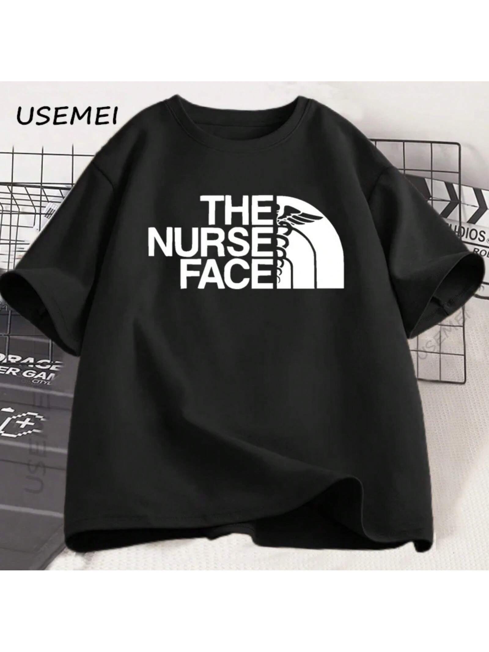 The Nurse Face T-Shirt Registered Nurse Life T Shirt Cotton Short Sleeve Wounisex Ladies Tshirt Casual Loose Printed Tshirt Tops S разноцветный