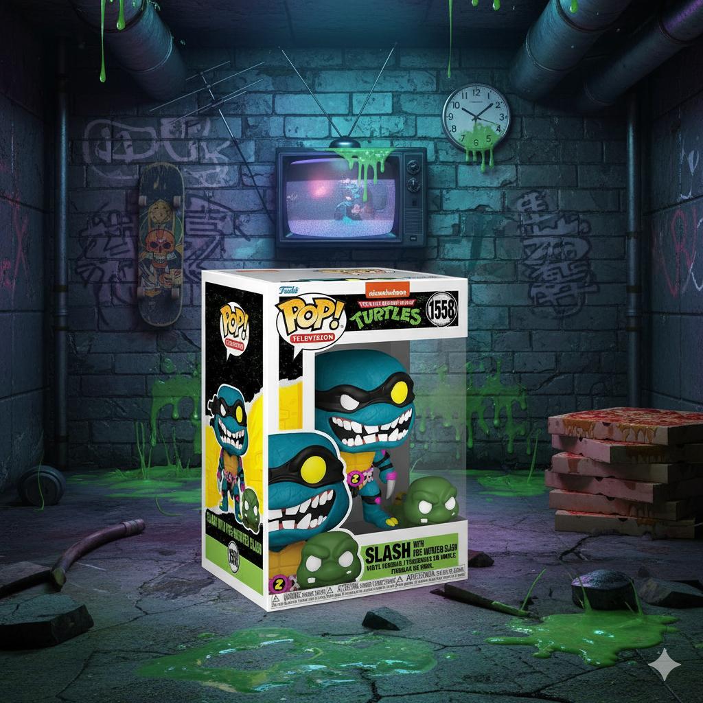 

Фігурка Черепашки ніндзя Слэш Slash with Pre-Mutated Slash Funko Pop Фанко Поп ninja turtles TMNT дитяча вінілова іграшка №1558 10 синій