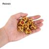 7 Pcs Golden Red Lotus Flower  Metal Dice Solid Metal Polyhedral Dice Set Suitable for Role-Playing RPG  Board Game Card Game