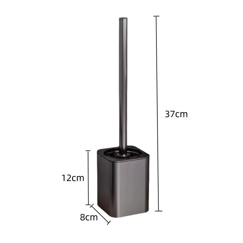 Luxury Toilet Brush Metal Shell Wall-Mounted Toilet Brush Holder No Dead Angle Home Cleaning Tools Bathroom Accessories