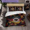 Germany Football Pattern 3 Pieces Bedding Set Soft Microfiber Duvet Cover with Pillow Cases for Bedroom