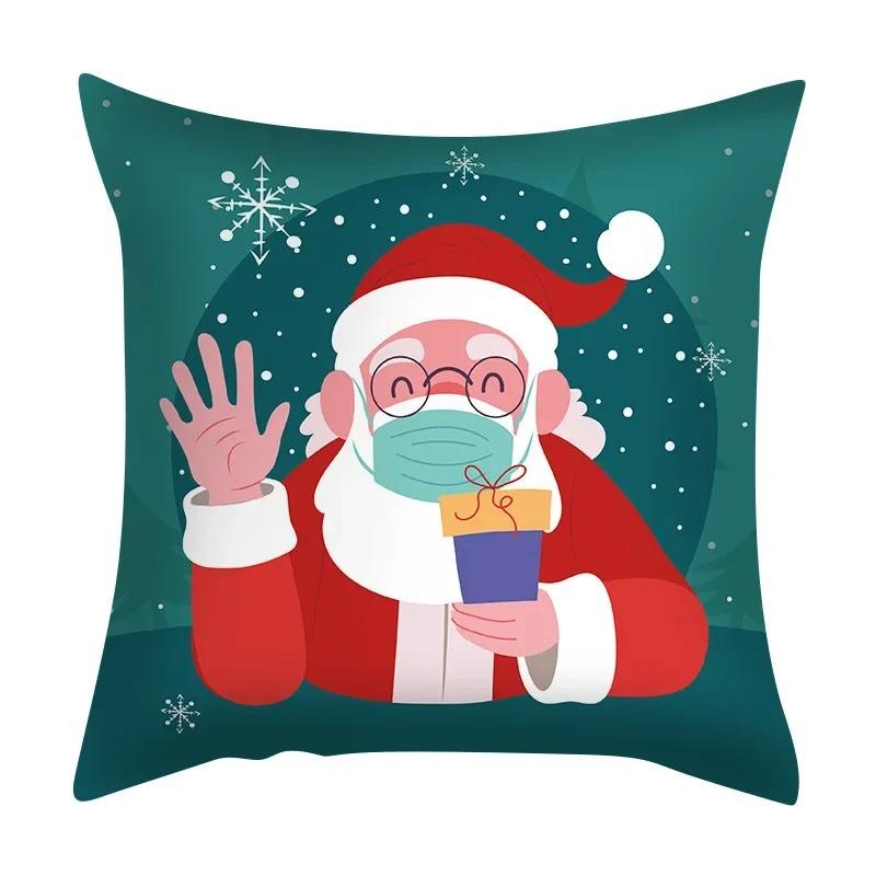 Christmas Themed Pillowcases Car Accessories Office Santa Claus Living Room Sofa Home Pillowcases