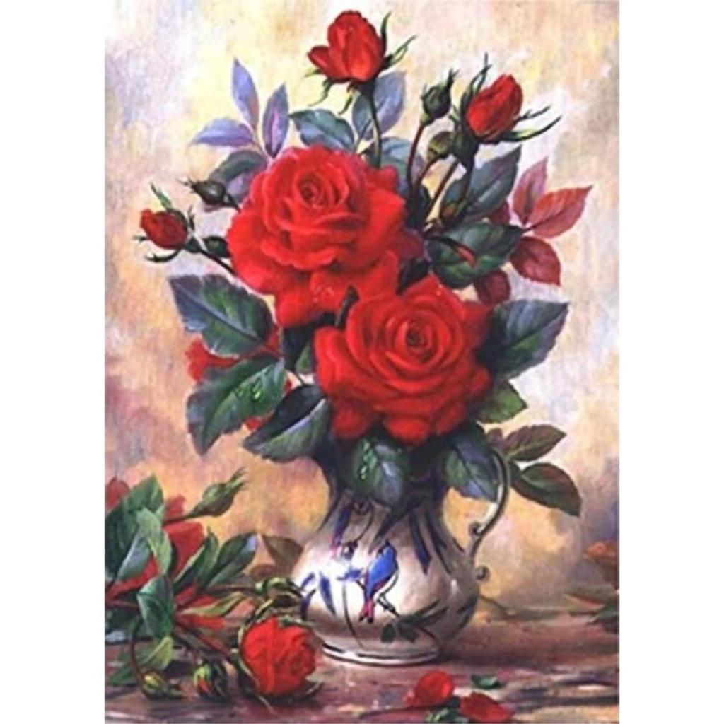 Embroidery Cloth Color Threads Tools Kis DIY Flowers Cross Stitch Kits Simple Style Suitable for Beginners