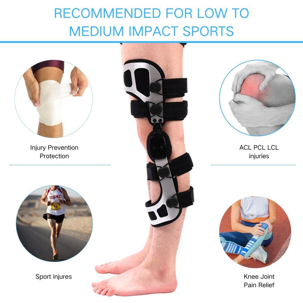 OA Unloader Knee Brace, Double Upright Unloader Knee Brace for ACL, PCL, Mild Osteoarthritis, Bone-on-Bone Pain
