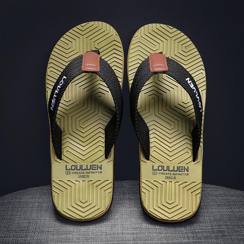 

Summer new flip-flops men s non-slip outer wear beach slippers men s sandals pinch feet fashion men s shoes 45