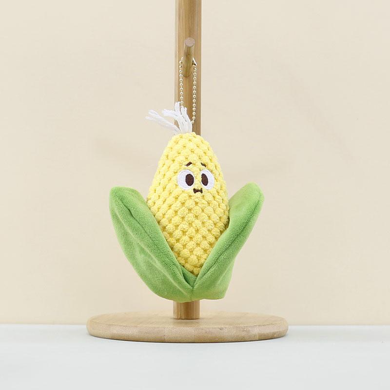 Plush Enchanting Soft Onion And Corn Keychain Cute Vegetable Accessory Gift
