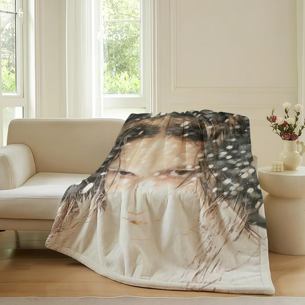 

Spanish singer R-Rosalia L-Lux Blanket For Sofa Office Bed Plane Travel Sleep Read Relax Camping Soft And Warm 75cmx90cm