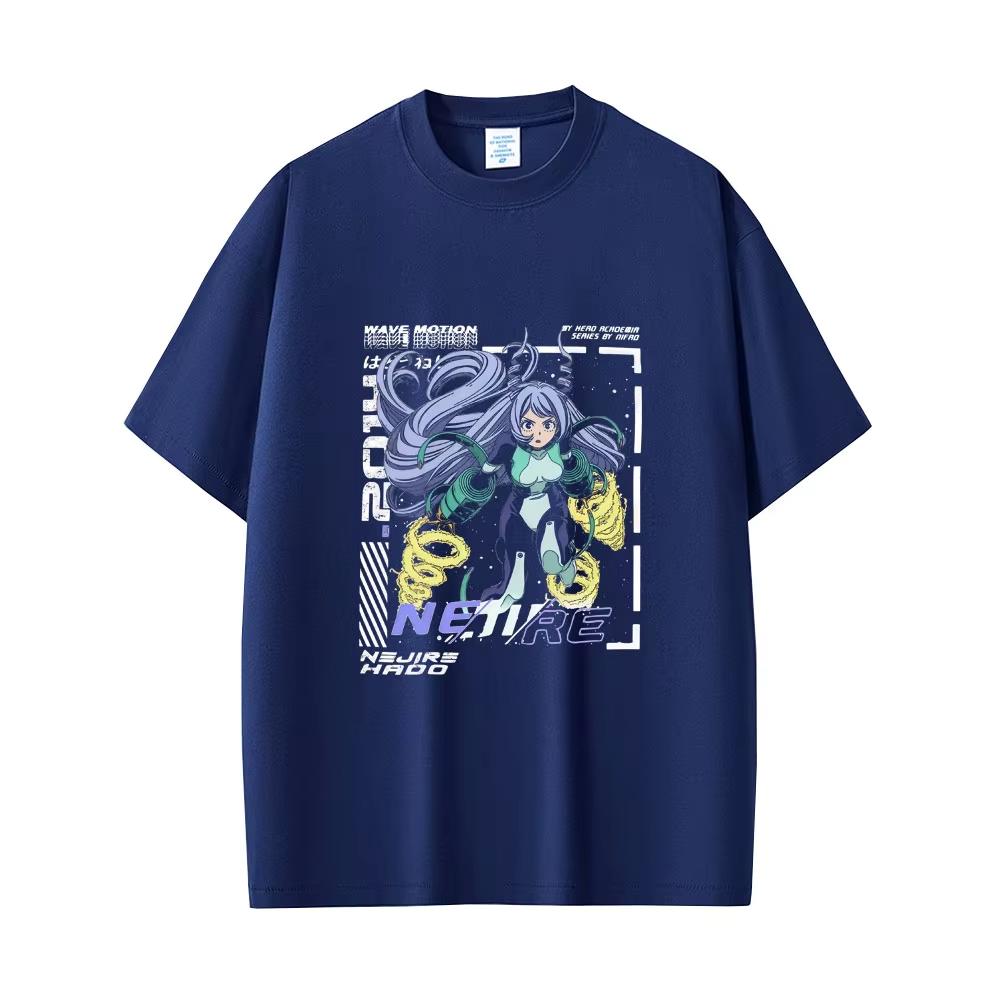 Anime My Hero Academia Tshirt Kawaii Cute Nejire Hado Graphic T Shirts Unisex Women Casual Soft pure Cotton Crewneck Tshirt