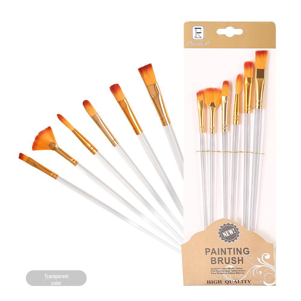 Set di 6 pennelli per pittura in nylon cross-border con gesso ad acqua e materiali artistici fai da te