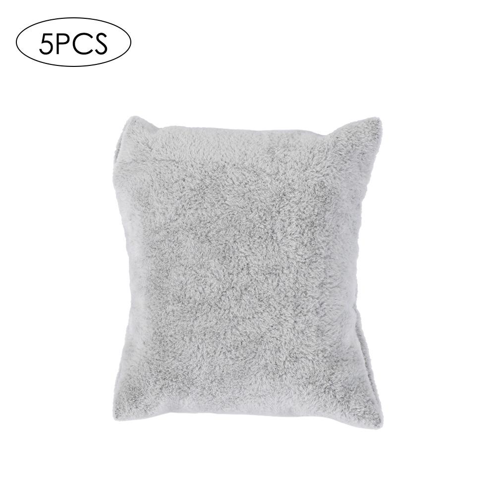 Sametový polštářek na šperky Stojan na hodinky náramky náramky Organizér pro uložení (Šedá)