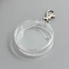 Making a 44mm round transparent pin badge storage case key ring