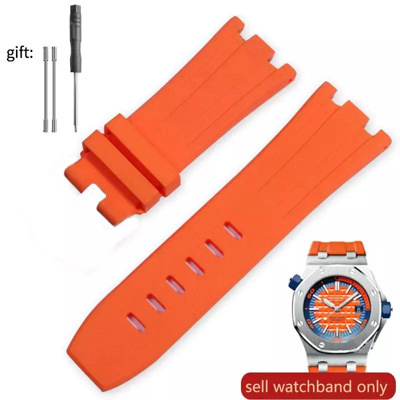 Watch Band Silicone Men's 28mm for AP Audemars and Piguet Royal Oak Offshore 15400 15703 26471 26474 15703 15706 Watch Strap