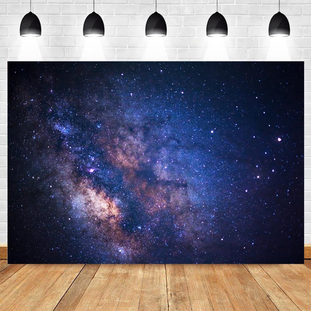 Cosmic Galaxy Backdrop Starry Sky Milky Way Stars Universe Space Theme Photo Background Baby Shower Birthday Party Decor Banner