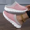 TUINANLE Woman's Shoes Summer Slip on Casual Sandals Lady Mesh Plus Size Walking Slippers