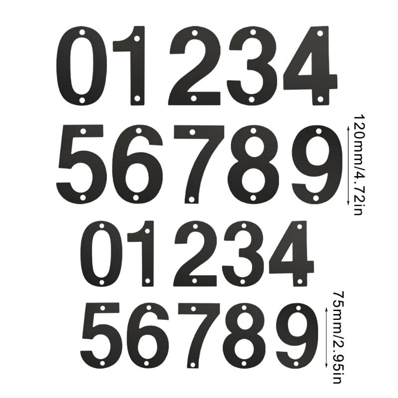 Modern Stainless Steel Address Numbers Weatherproof & Easy To Read Address Numbers Plate for Residential Identification