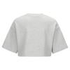 Reebok Beats Cropped Tee Series Solid Color Short Drawstring Loose Short Sleeve Drop Shoulder T-Shirt Women Tops Gray 23RCS418WGG3