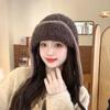 Autumn and Winter New Knitted Hat Outdoor Cold and Warm Wool Hat Plush Versatile Face Small Ear Hat Children