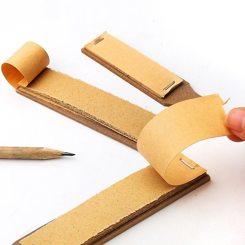 Eyebrow Pencil Tip Polishing Sandpaper Board Grinding Rub Brush Sharpening Tool for Fine Point Makeup Cosmetic Tool