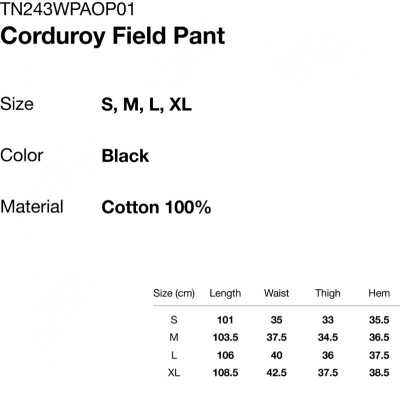 ThIs Is Never That Corduroy Field Pant Black