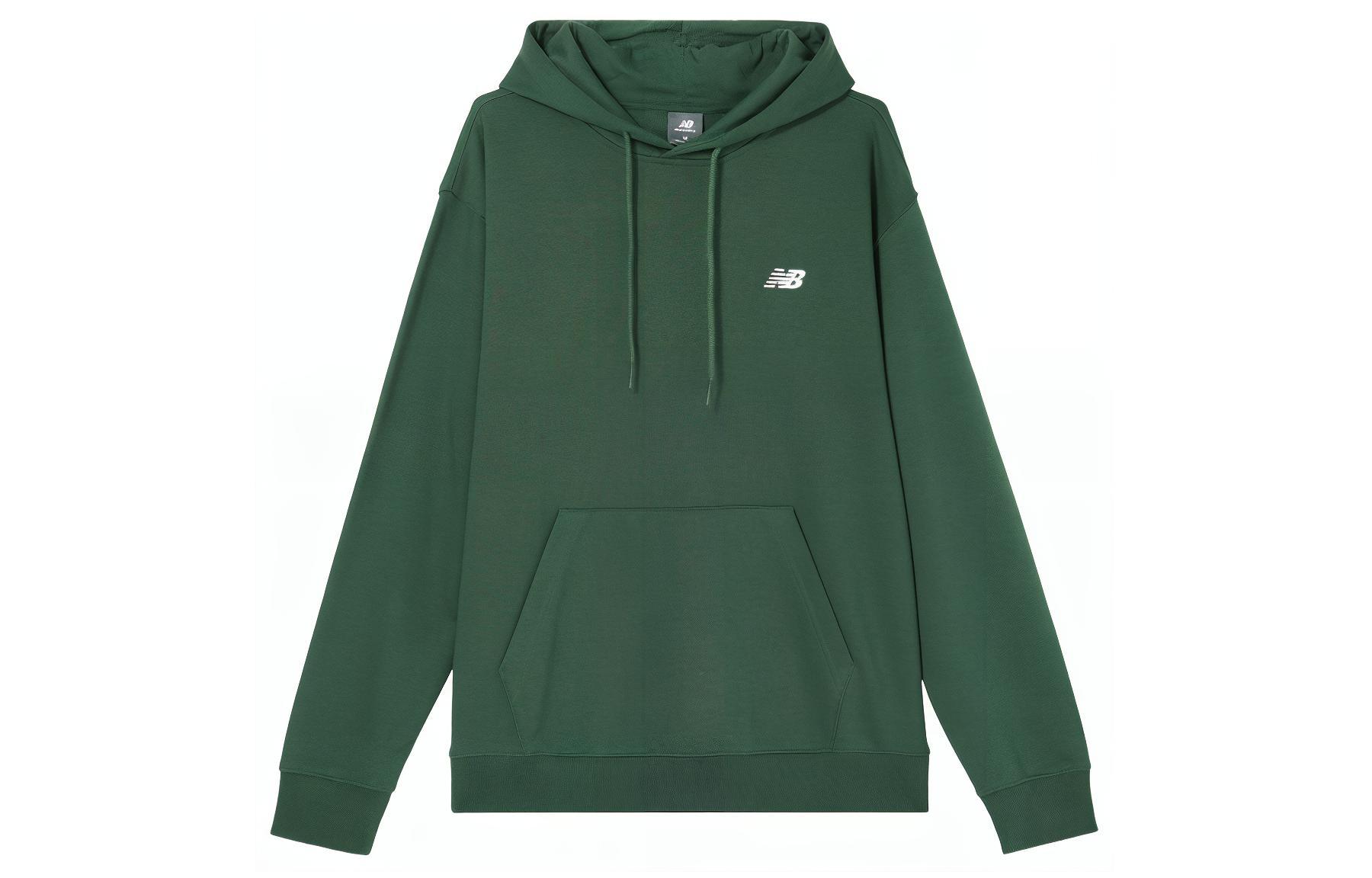New Balance Logo Printed Drawstring Hoodie MT41508-NWG M