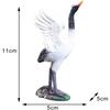 11cm Outdoor Garden Statue Bird Statues Sculptures Crane Carving Resin Yard Art Craft Miniature Decoy for Home Outdoor Pond Decoration Gift