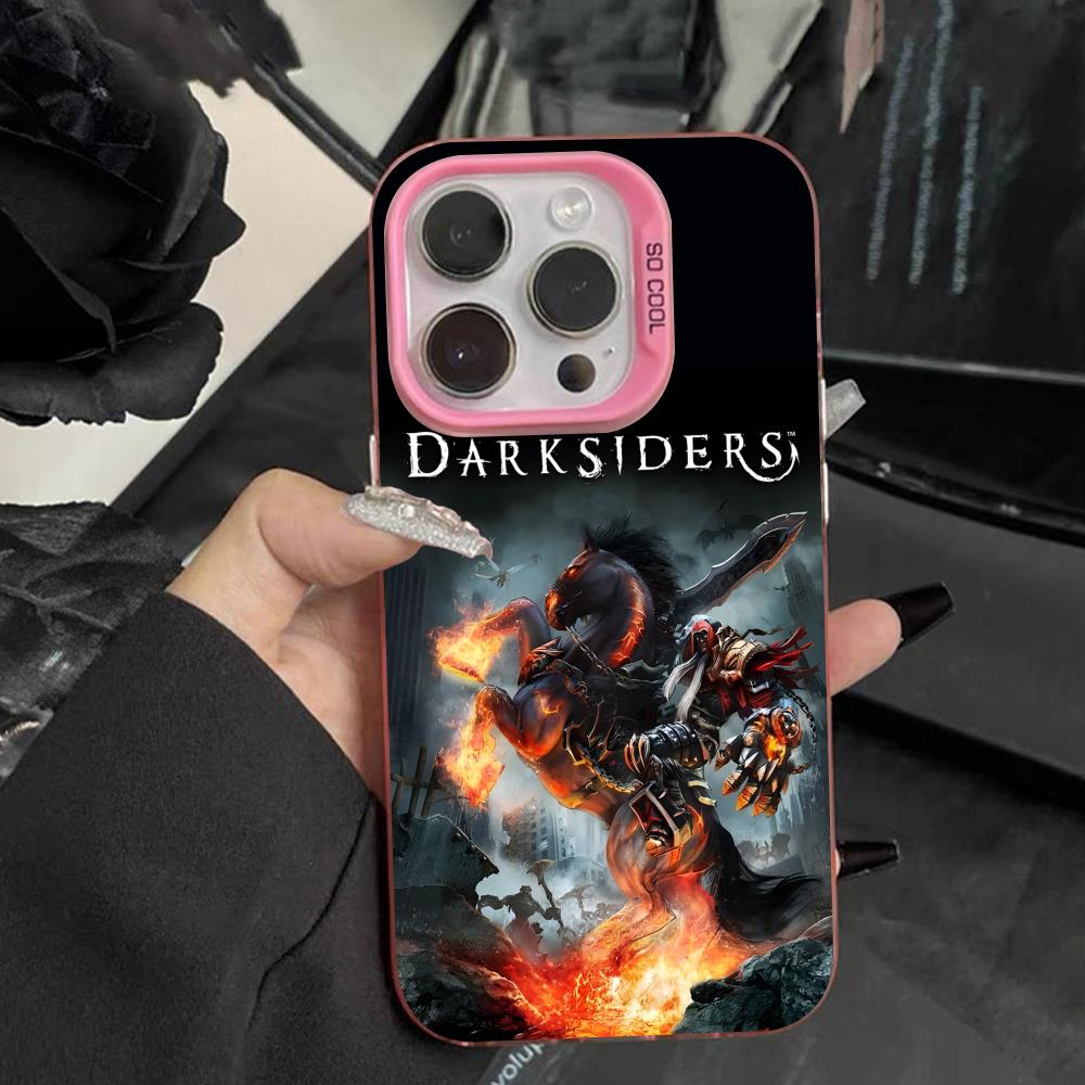 Game Darksiders Mobiele Telefoonhoesje voor iPhone 17 16 15 14 13 12 11 X XR XS 8 7 Air Pro Max Plus Transparant Roze Kleurrijke Hoes