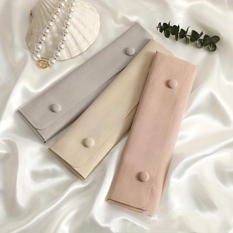 

2pcs Jewelry Jewelry Bag Necklace Pendant Portable Storage Bag Necklace Packaging Bag Jewelry Jewelry Bag Travel Portable Fleece сірий