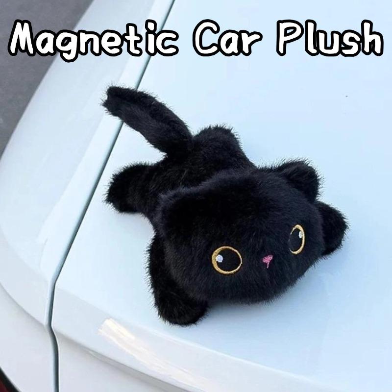 Magnetisches Plüschtier für das Auto Niedliche Katze Stoffpuppe für Dach Kofferraum Außen Dekoration Auto Magnet Schmuck Styling Zubehör