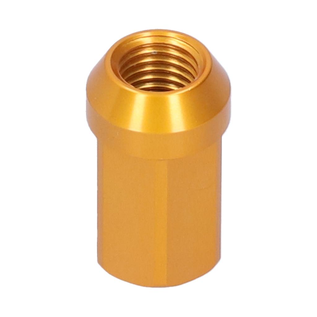 20pcs Wheel Lug Nuts M12x1.5 Thread 1.3in Height 7075 T6 Aluminum Locking Lug NutsGold