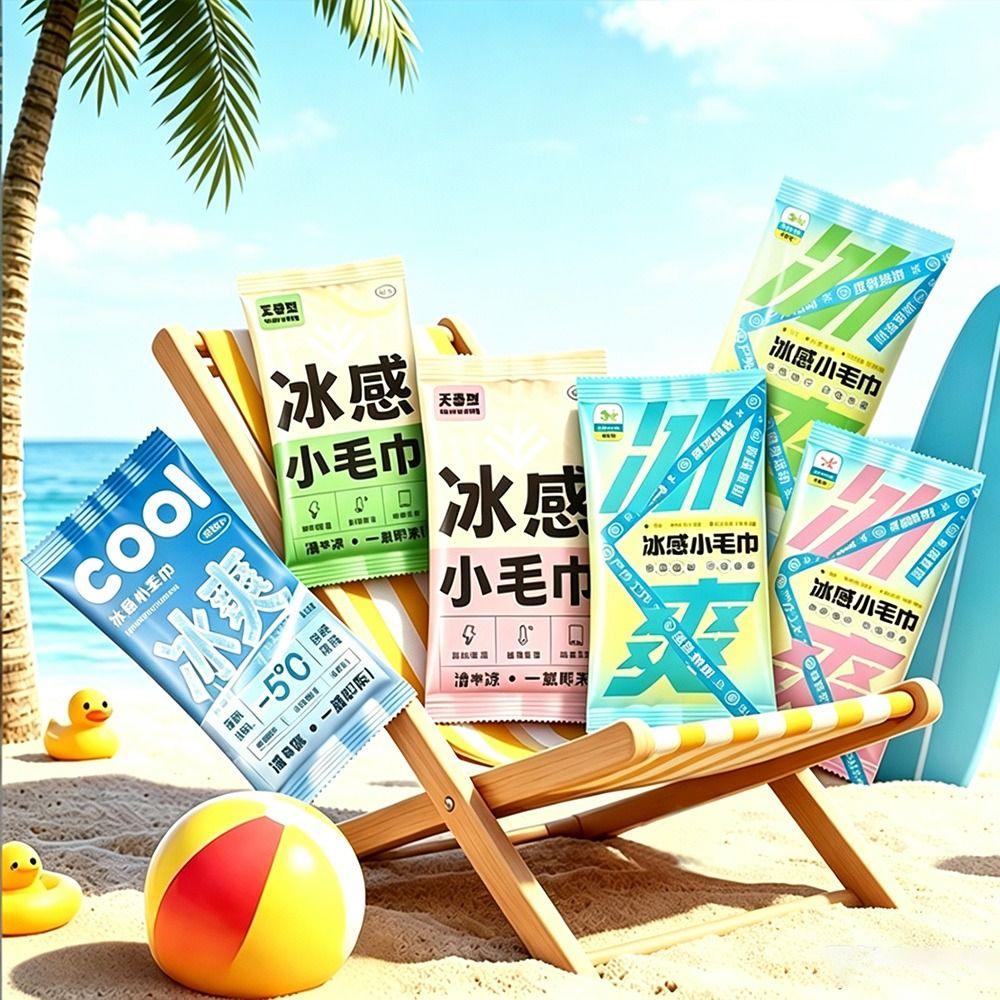 Non Woven Fabric Cooling Towel Disposable Instant Cold Towel New Sweat Wipes Outdoor Sports