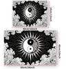 1pc Wall Tapestry Yin Yang Sun Moon Tapestry - Black White Boho Wall Hanging for Bedroom Decor