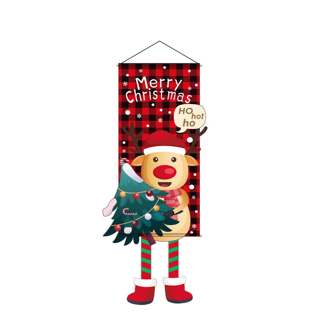 1pc Christmas Decoration Hanging Flag Long Leg Elf Door Pendant Home 2025 Ornaments Xmas Outdoor Navidad New Year Pendant 2026