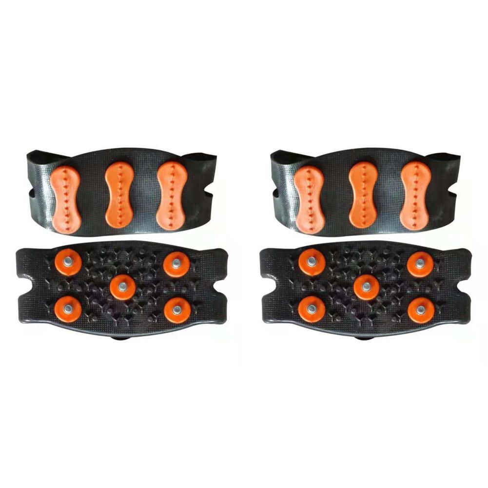 5-Stud Climbing Crampons Anti Slip Alloy Steel Spikes High-Tension TPE Snow Ice Claw Shoe Cover for Hiking Mountaineering Unisex
