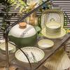 Conjunto de Jantar de Cerâmica Verde Azure Estilo Japonês Siban