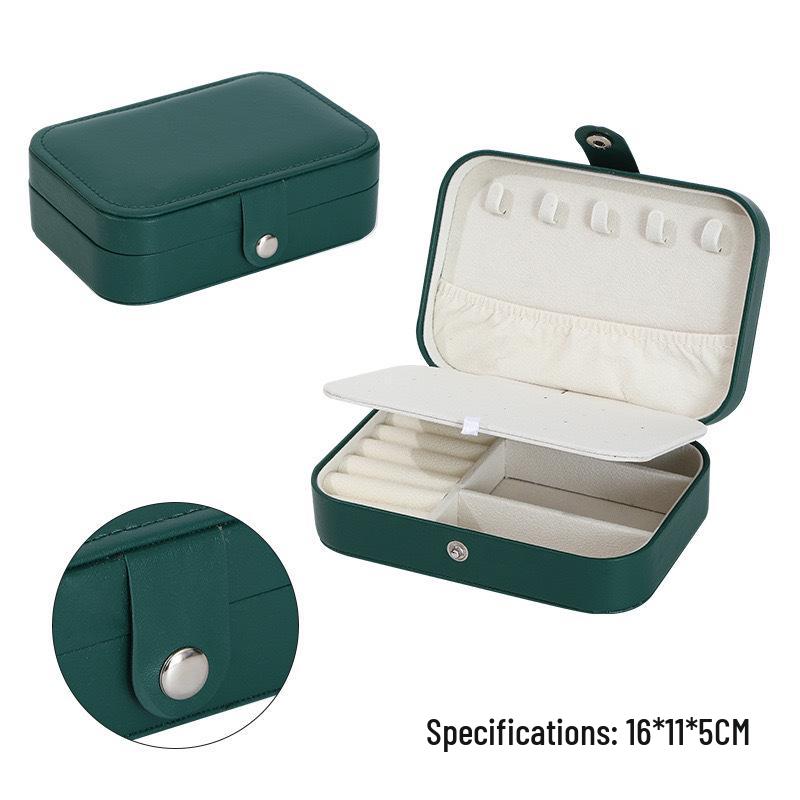 

ПУ Антиокислительная Большая Вместимость Портативная Коробка для Хранения Ювелирных Изделий для Ожерелий, Серёг, Колец и Подвесок