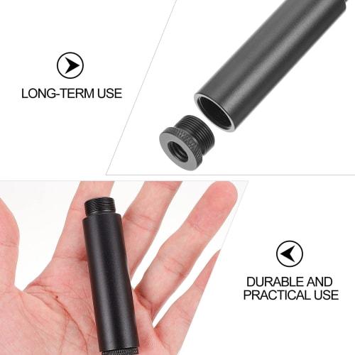 HEALLILY 1 Set Microphone Stand Extension Tube 3/8 Female to 5/8 Male Microphone Extension Pipe Adapter Stand Arm Stand (Black)
