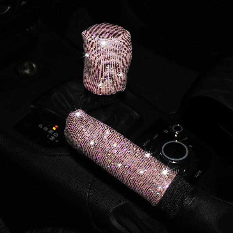 Car Universal 37/38cm Steering Wheel Cover Elastic Handle Cover Colorful Bronzing Diamond BlingBling Steering Wheel Accessories