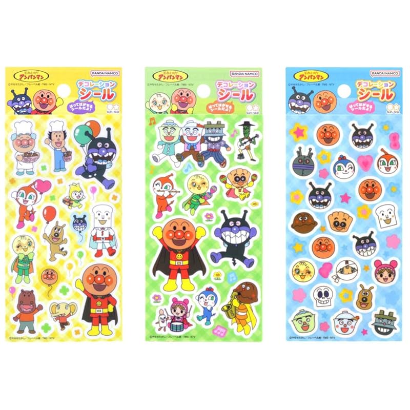 Декоративные наклейки Sunstar Stationery: Anpanman (3 дизайна)