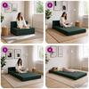 Folding Sofa Bed Dark Green 70 x 72 x 60 cm Fabric