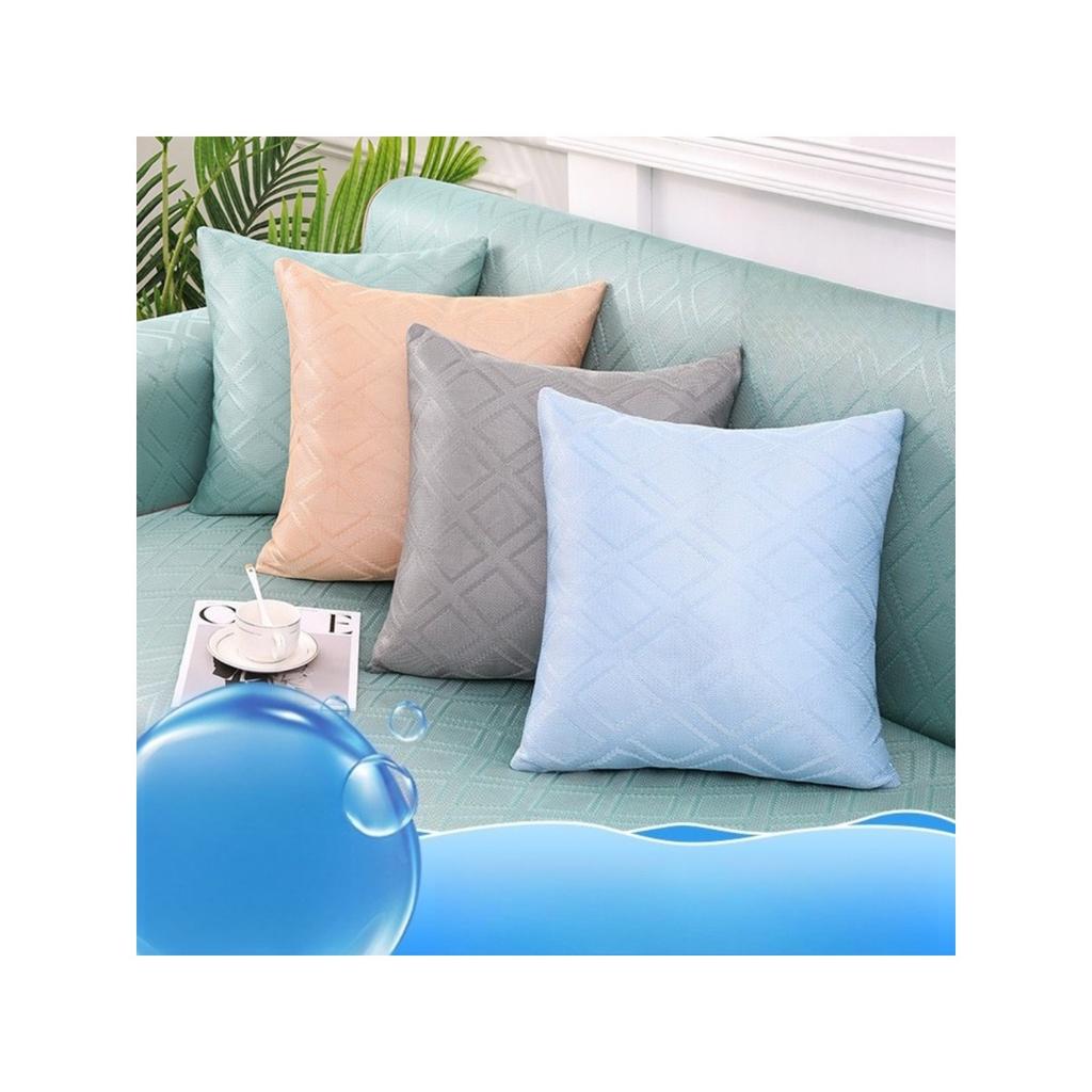 Living room sofa ice silk pillowcase, cool and breathable summer cushion, double-sided diamond shaped summer car backrest cushion