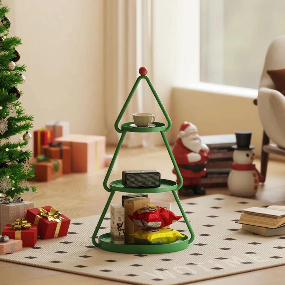 Living Room Sofa Side Corner Table Modern Minimalist Christmas Tree Multi-layer Vertical Partition Bedside Snack Storage Rack