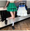 Women's Summer White Tiered Pleated Puffed Umbrella Skirt Petite High-Waisted A-Line Mini SkirtCasual Design-forward Slimming All-match Versatile