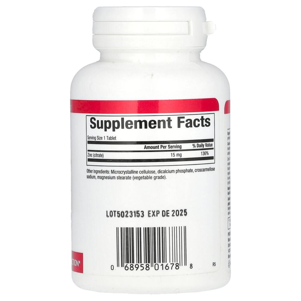 Natural Factors Zinc Citrate 15mg, 90 Tablets - 2 Pack