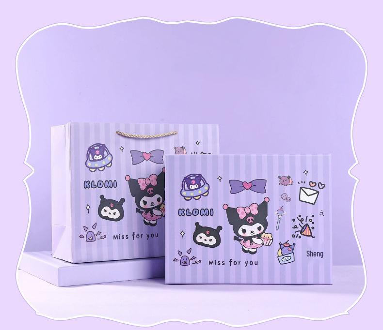 Set cadou de iarnă Kuromi: Eșarfe și Accesorii pentru Fete (Vârste 10-12)