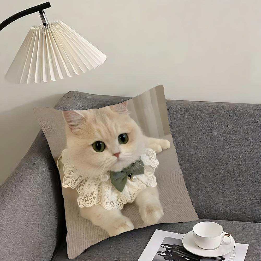 Cute Pet Animal Cushion Cover Reversible Plush Pillow Cover – For car, sofa, bedroom, perfect as a gift.