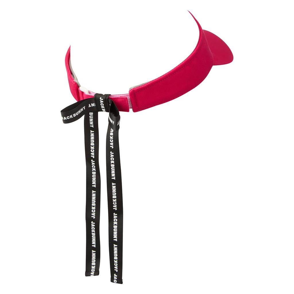 [Jack Bunny] Women's Sun Visor (with Ribbon, Size Adjustable)  Golf Hat  262-4287904 090Pink FR