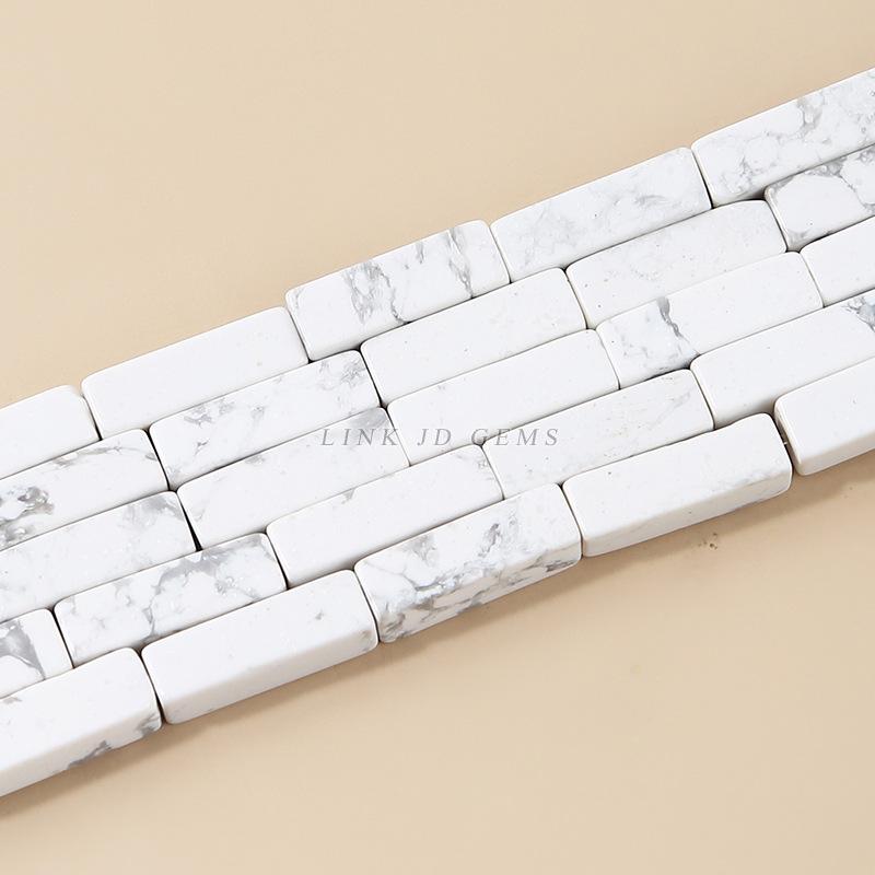 4x13mm Synthetic Imperial Stone Rectangle Cube Beads for DIY Jewelry Bracelet Making