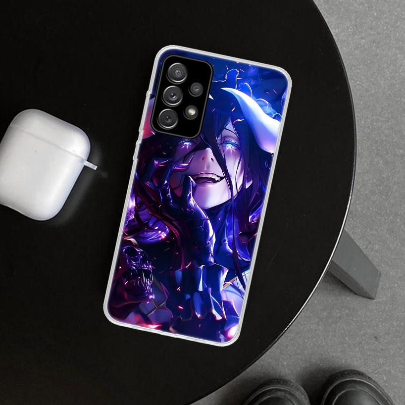 Albedo Overlord Anime Phone Case Cover for Samsung Galaxy A12 A22 A32 A52 A72 A02S A51 A50S A31 A20S A10S Note 20 Ultra 10 Plus