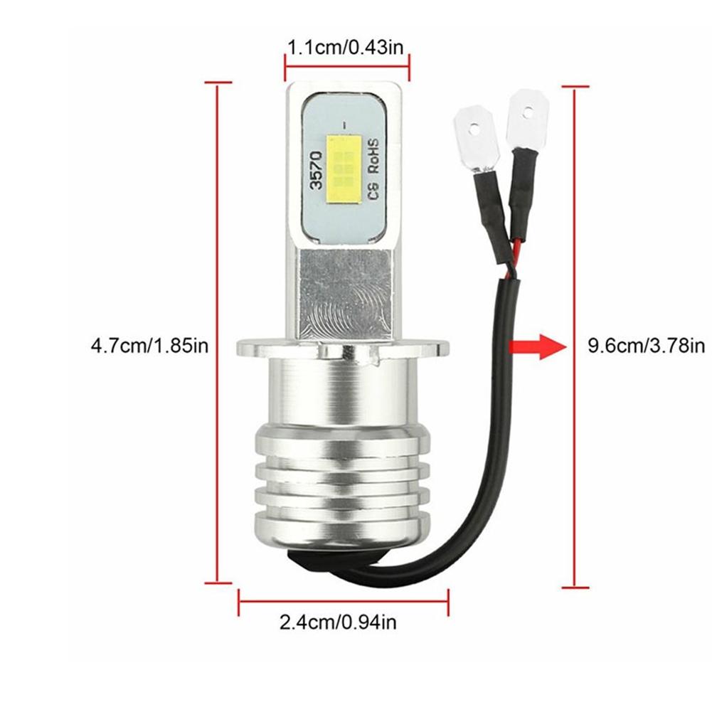 80W Fog Light Bulb Aluminum Alloy H3 LED Yellow Light